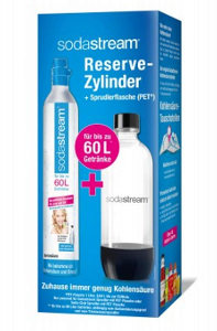 PET-Flasche (schwarz) + CO2 Zylinder